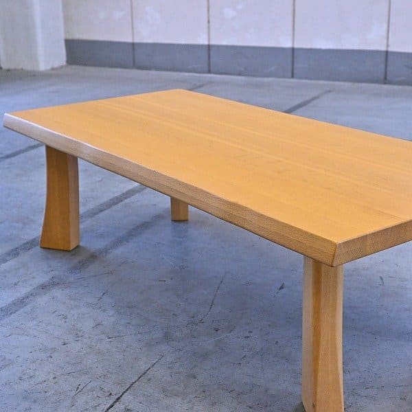 美品 飛騨清見工房 天然木楢無垢材 オーク無垢材 ダイニングテーブル