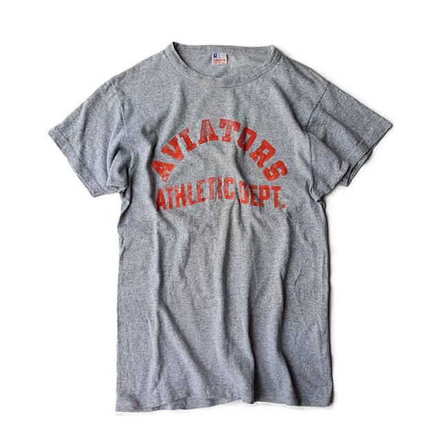 楽天市場】50年代 CHAMPION AVIATORS ATHL DEPT フロッキー プリント T