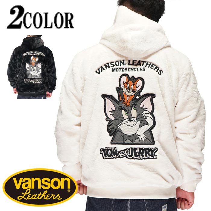 楽天市場】VANSON バンソン トムとジェリー コラボ ロゴ刺繍 ジップ
