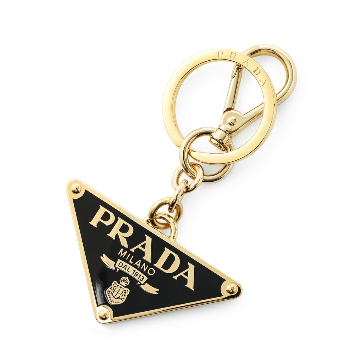 楽天市場】プラダ PRADA キーリング バッグチャームMIX ゴールド