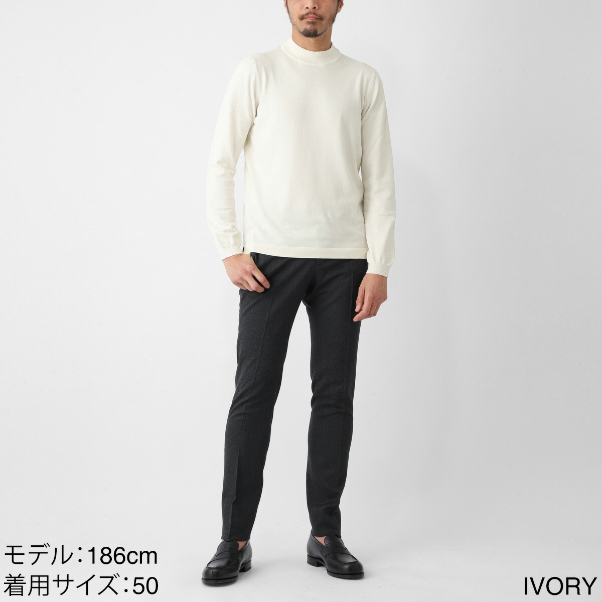 楽天市場】グランサッソ Gran Sasso モックネック ニット メンズ