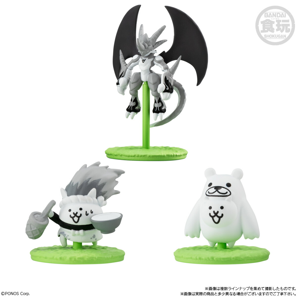 ちゃんこ対戦争猫の顔のフィギュア にゃんこ大戦争 フィギュアセット