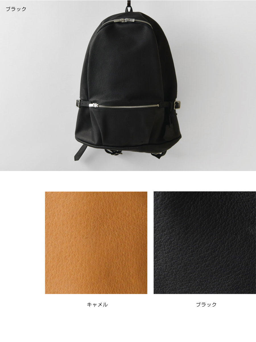 美品】REN ハリー・ミニデイリュック 豚革 レザー 黒 REN（レン） 本革