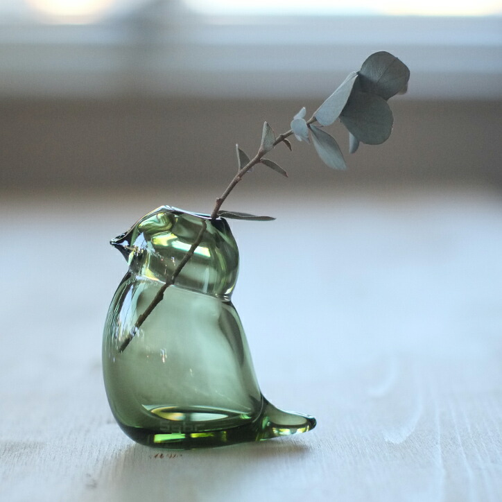 ともたん⭐️大正ガラス・和ガラス】美品✴︎鯉の掛け花瓶 ウランガラス