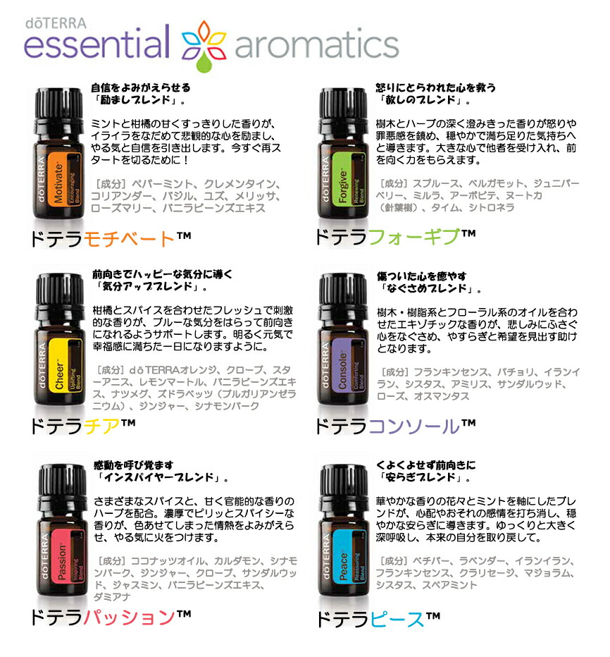 doTERRA⭐︎ドテラ新品未開封感情オイル6本セット ドテラ doTERRA 感情