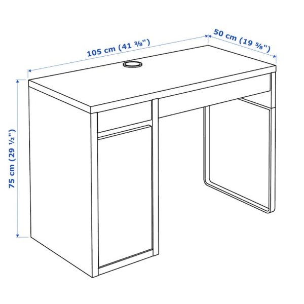楽天市場】IKEAイケアMICKEミッケ デスク105x50cm ホワイトライト