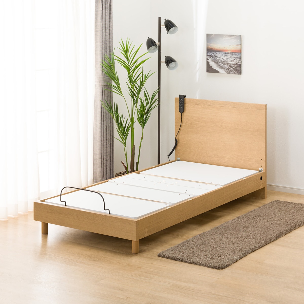 楽天市場】【非課税】電動シングルベッドフレーム(NS001 LEG) ニトリ