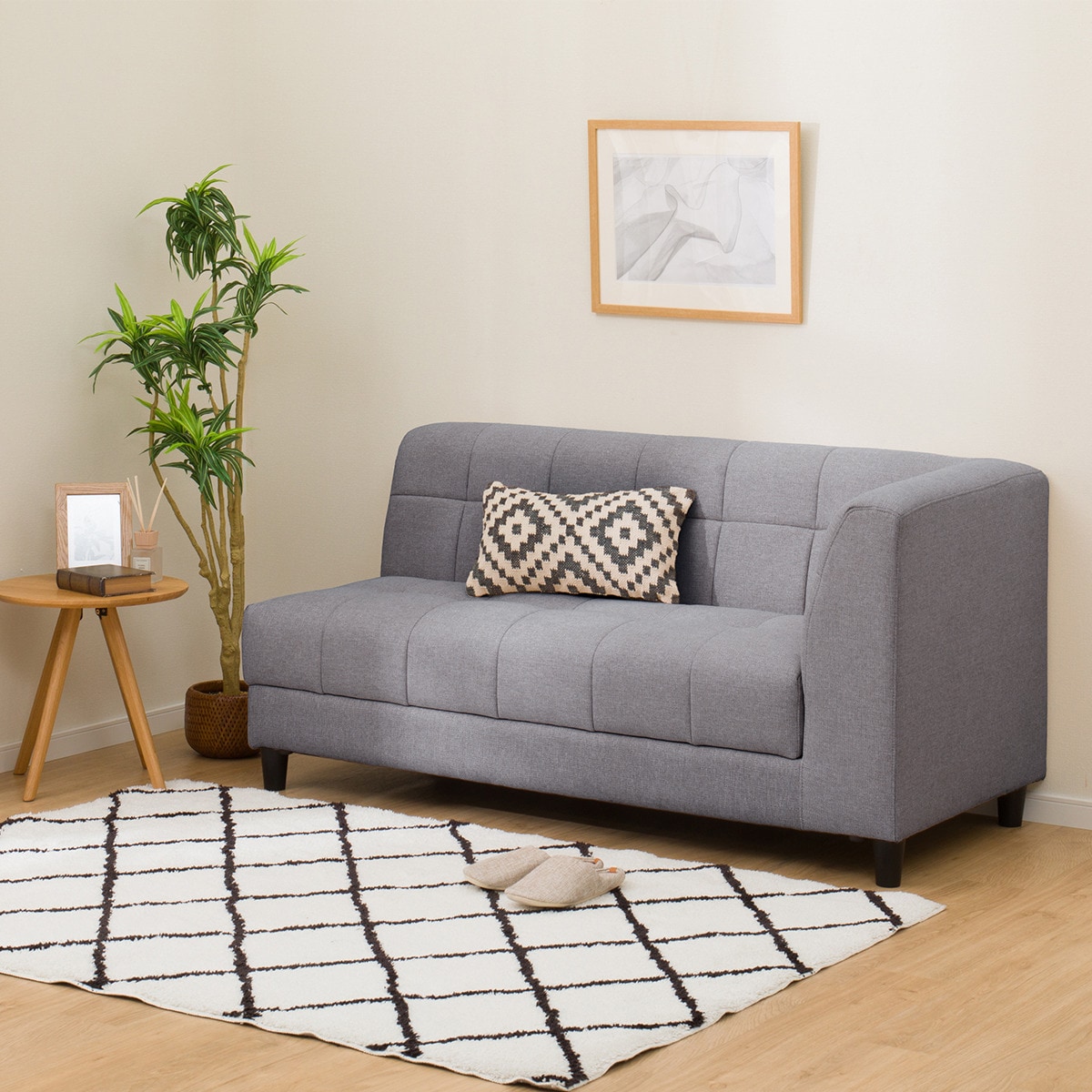 楽天市場】布張り収納付きカウチソファ(ボックス AQ) ニトリ 【配送員