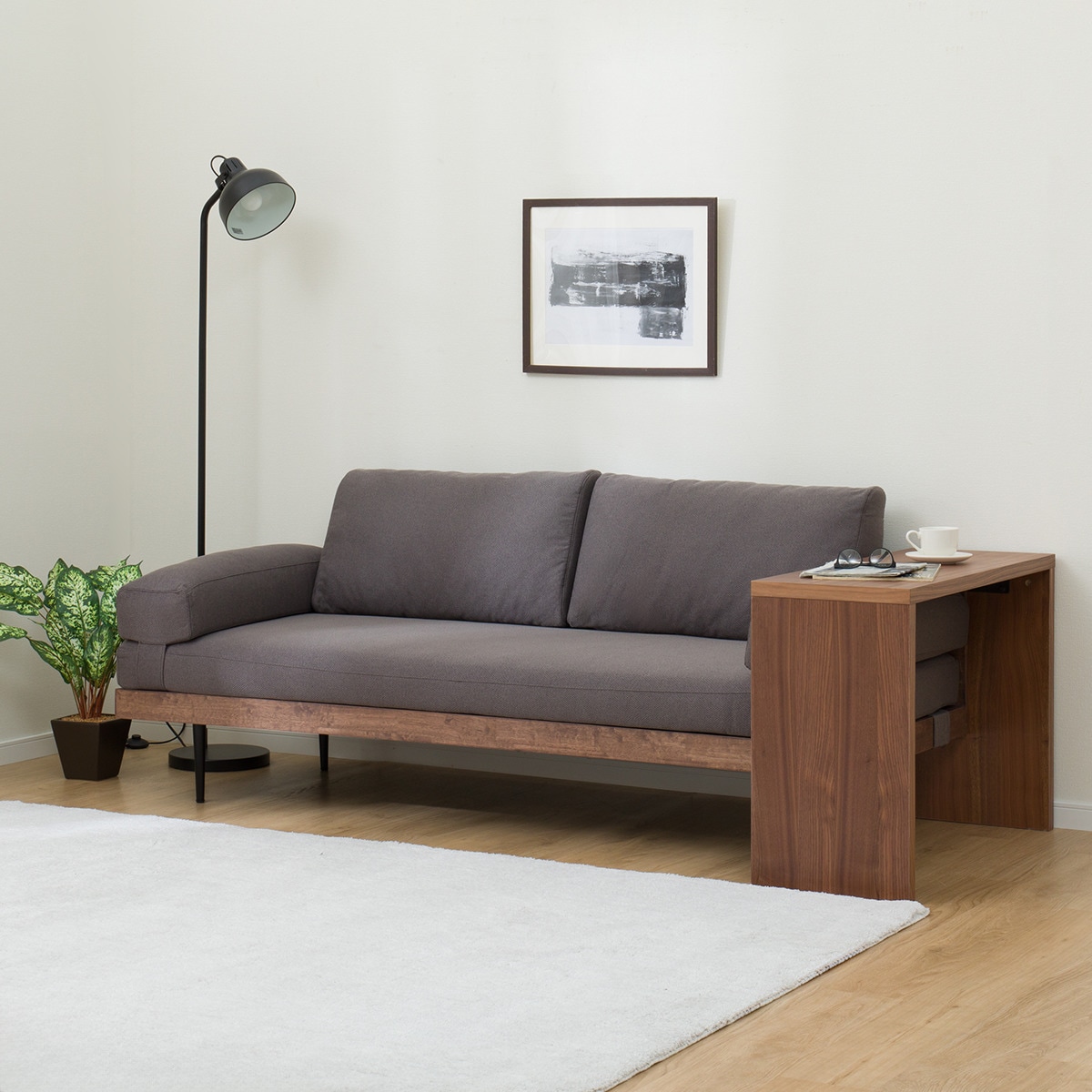 楽天市場】ワイド 2人掛け 布張りソファ+テーブルセット(FK03) 2人用