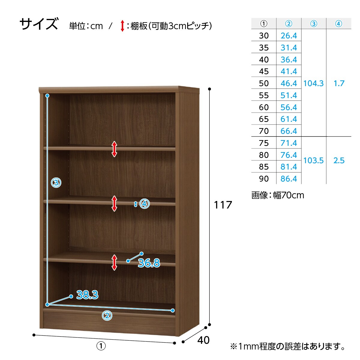 楽天市場】Fフォースター オーダーラック 強化棚 奥行40cm ニトリ