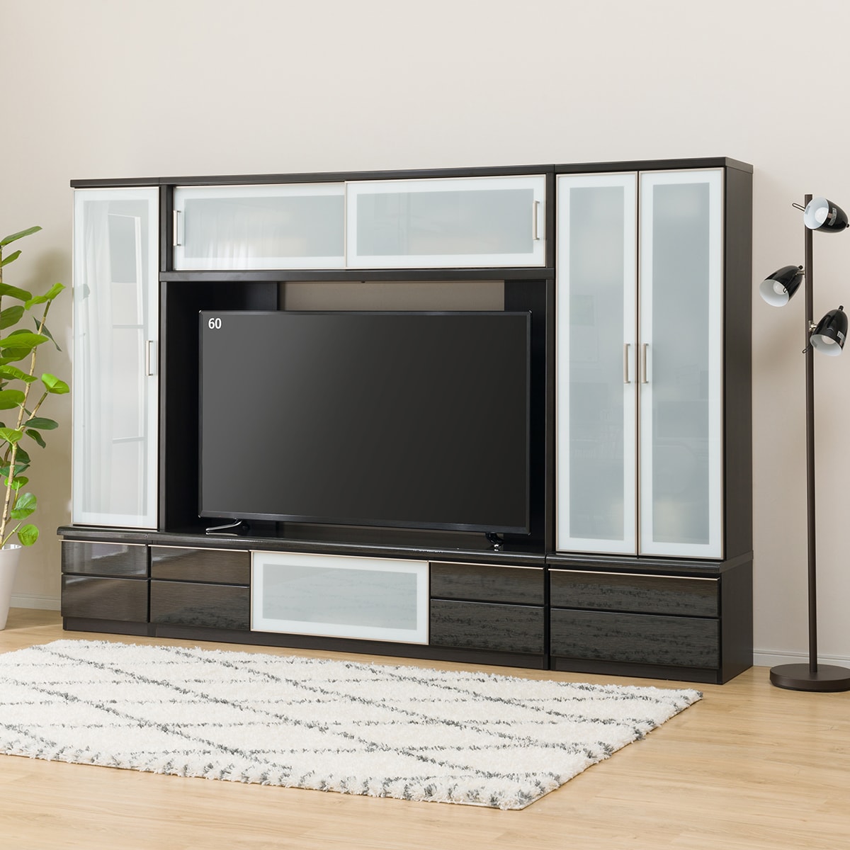 楽天市場】[幅260cm] テレビボードセット (ポスティアN160BK