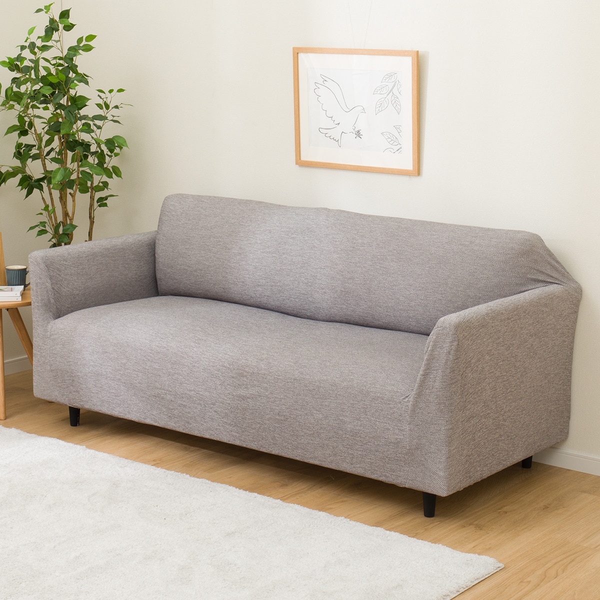 楽天市場】肘付ストレッチソファカバー 3人掛け用 Lサイズ(SC-A07MT