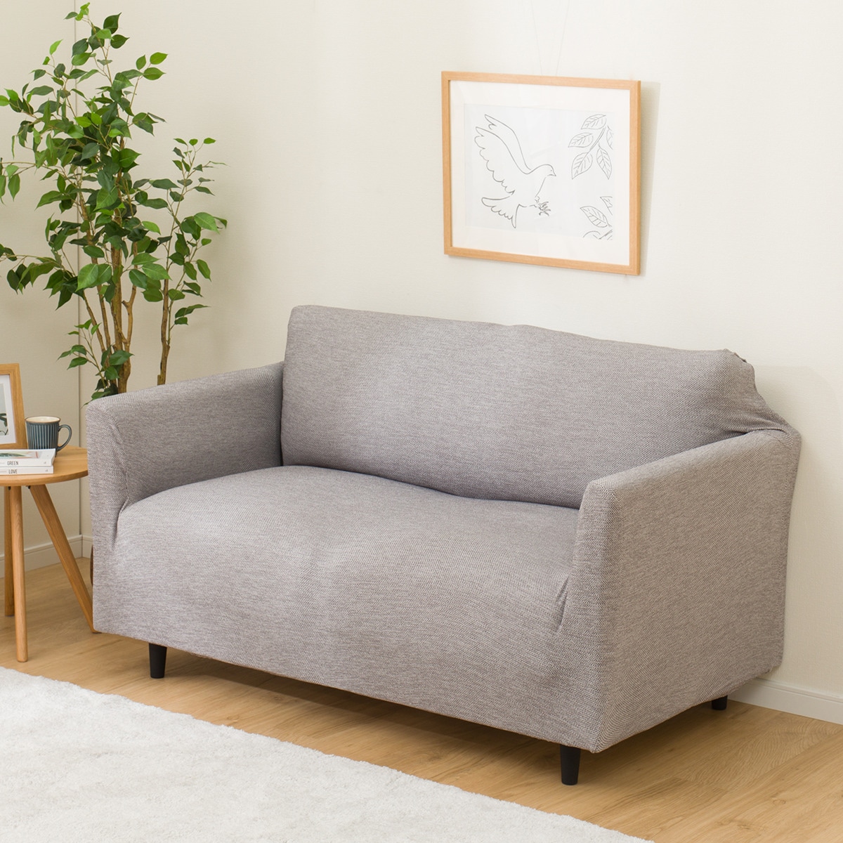 楽天市場】肘付ストレッチソファカバー 2人掛け用 Sサイズ(SC-A07MT 2P