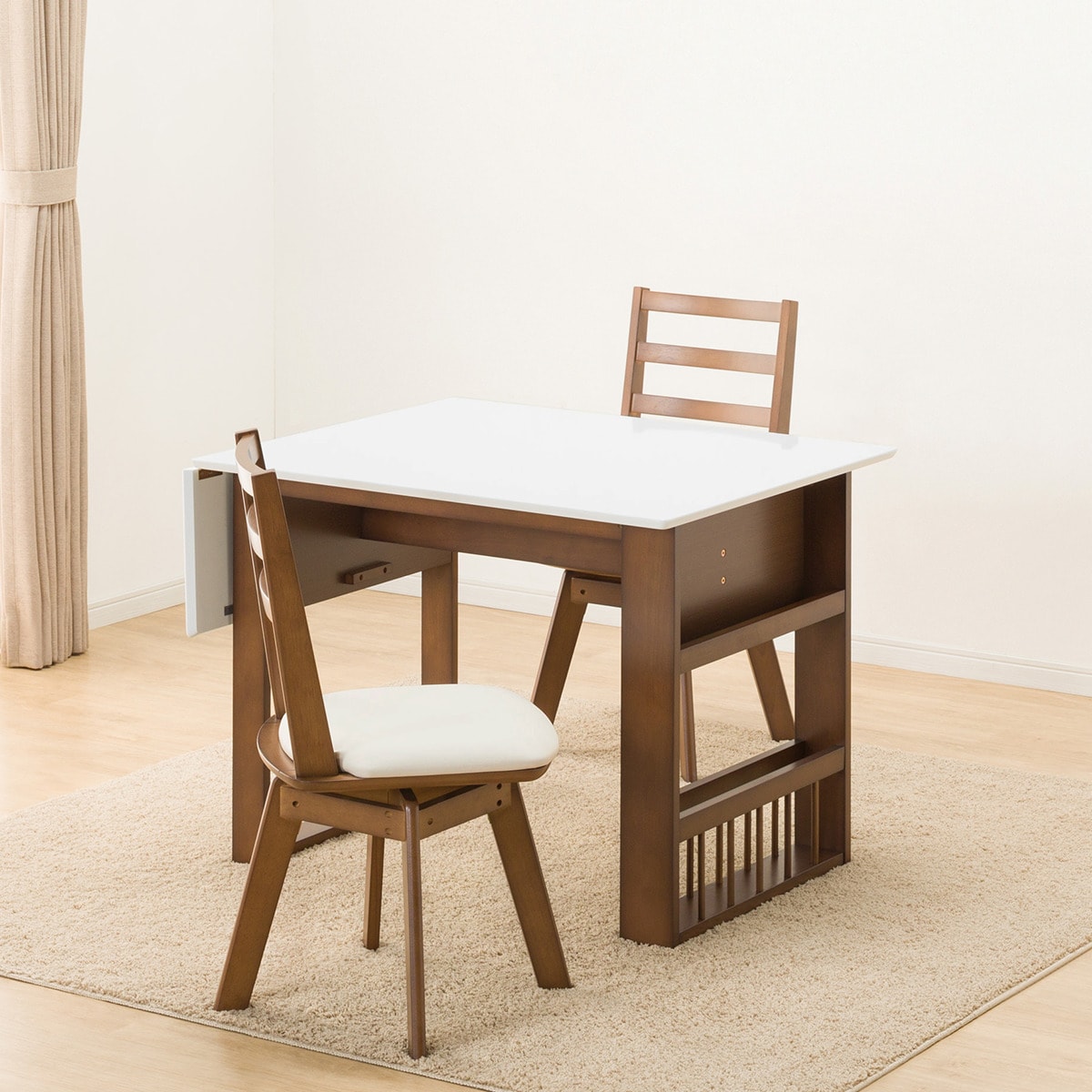 楽天市場】伸長式ダイニングテーブル3点セット (DTロピア2WH MBR/DC