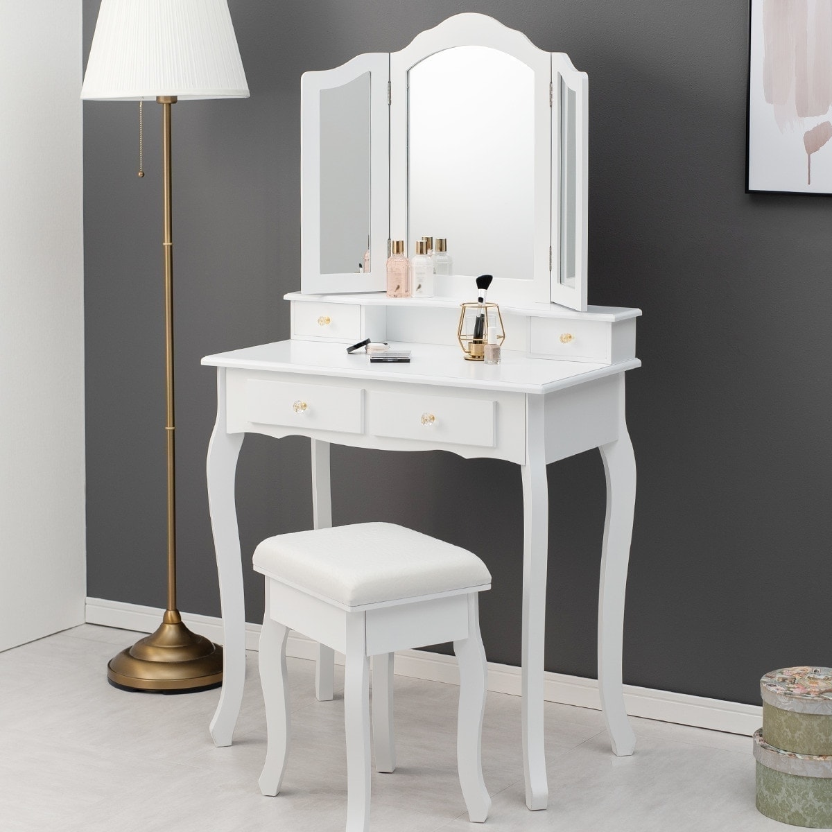 楽天市場】エレガントな猫脚三面鏡ドレッサー ニトリ メーカー直送