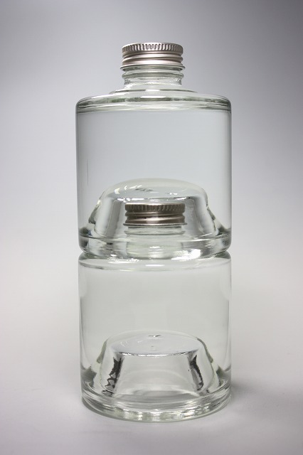 楽天市場】酒瓶 ふた付 12本入【スタッキングB型 丸瓶】ガラス瓶 保存