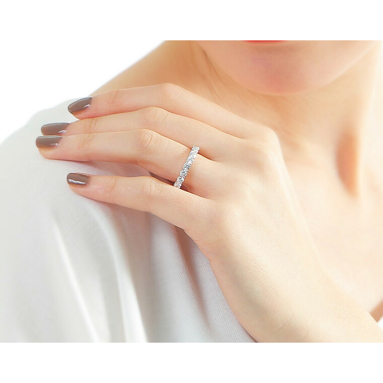 楽天市場】【究極のH&C】プラチナ ダイヤモンド エタニティ リング 2