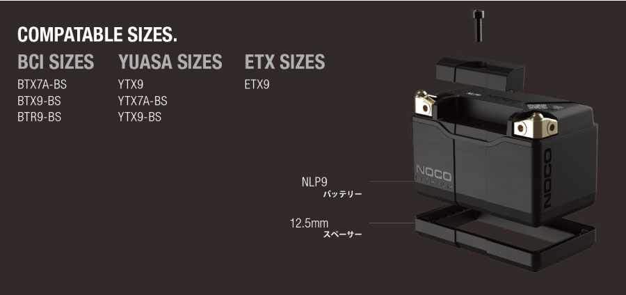 楽天市場】正規品 NOCO ノコ NLP9 リチウムパワースポーツバッテリー