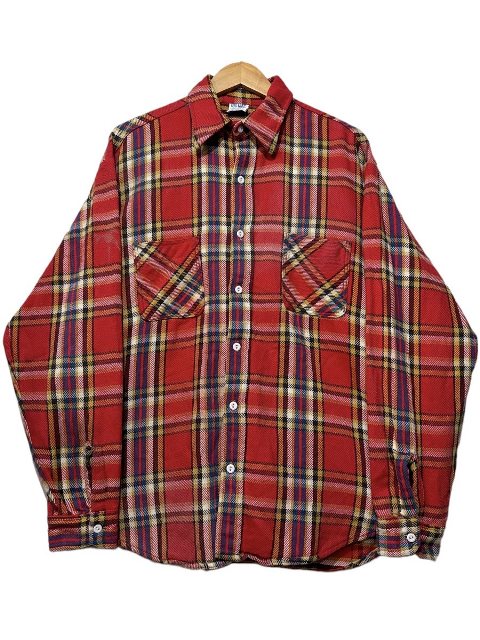 楽天市場】USA製 70s BIG MAC Check Flannel L/S Shirt 赤 L-TALL