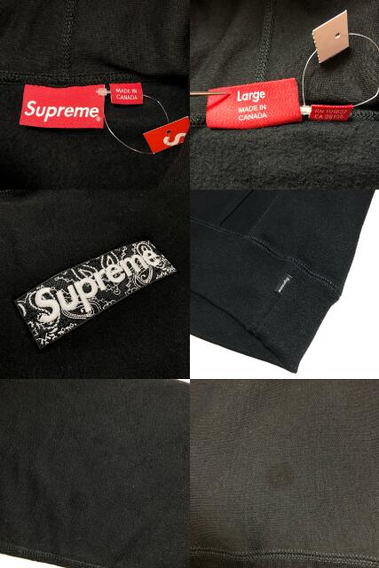 楽天市場】19AW SUPREME Bandana Box Logo Hooded Sweatshirt 黒 L