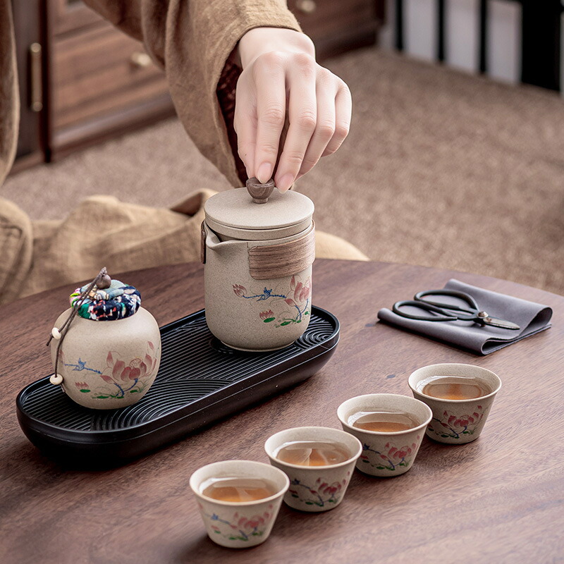 楽天市場】【7点セット】茶器セット 旅行ティーセット 中国茶器セット