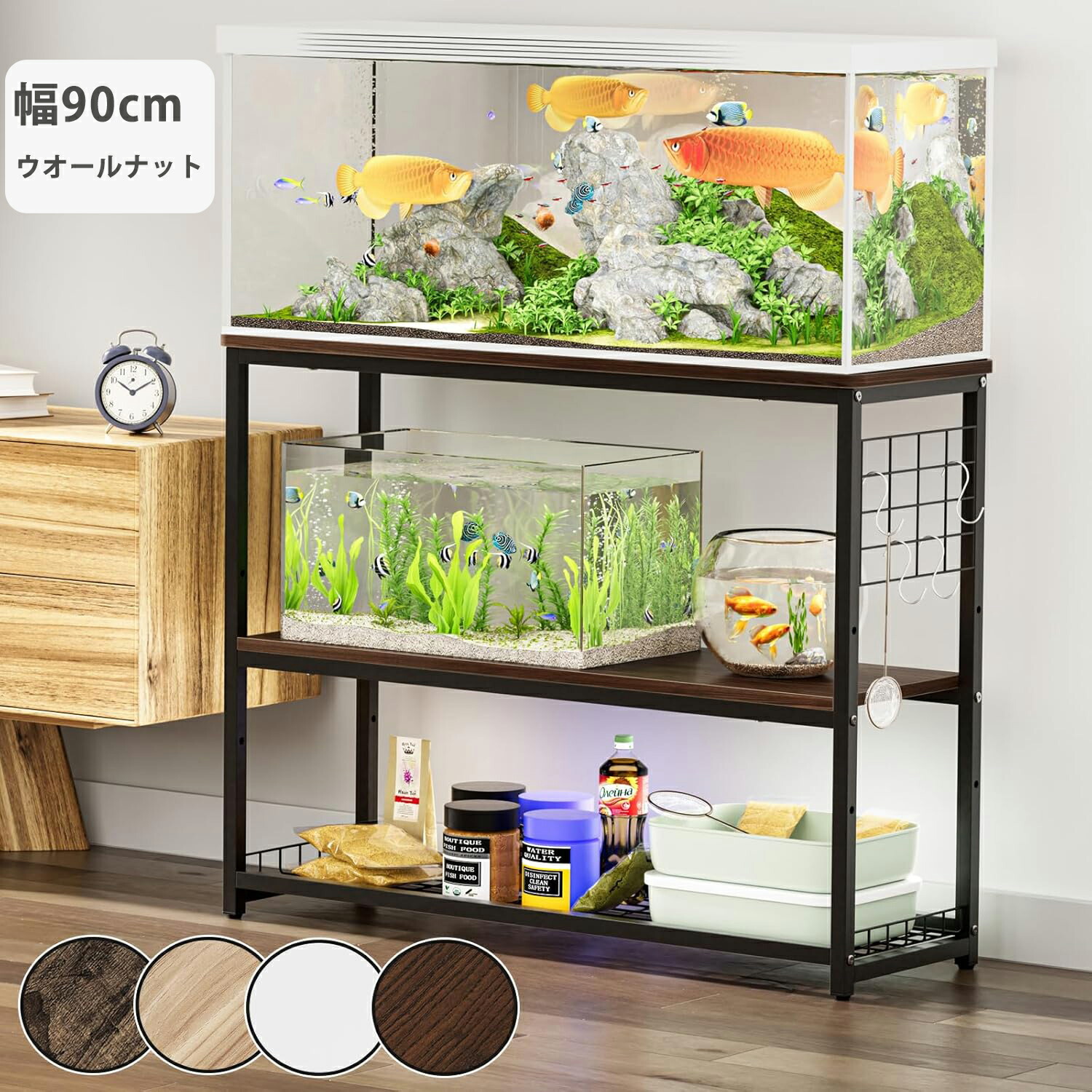 楽天市場】【1年保証】DEWEL 水槽台 幅65cm 幅90cm 総耐荷重約155kg