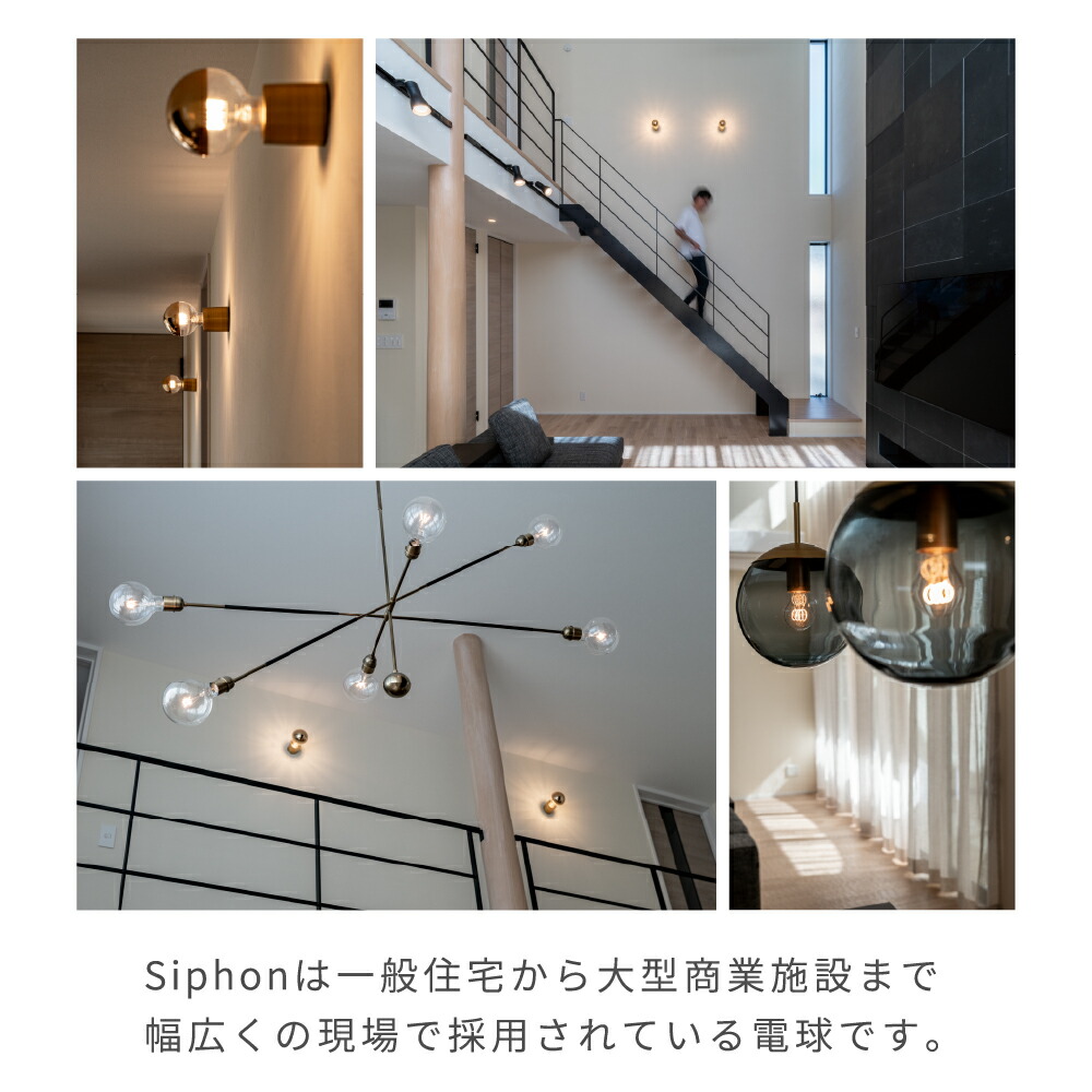 楽天市場】【3年保証 フィラメントLED電球「Siphon」ザ・バルブ