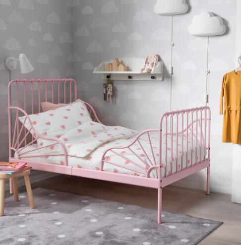 楽天市場】【NEW】IKEA イケア MINNEN ミンネン伸長式ベッドフレームと