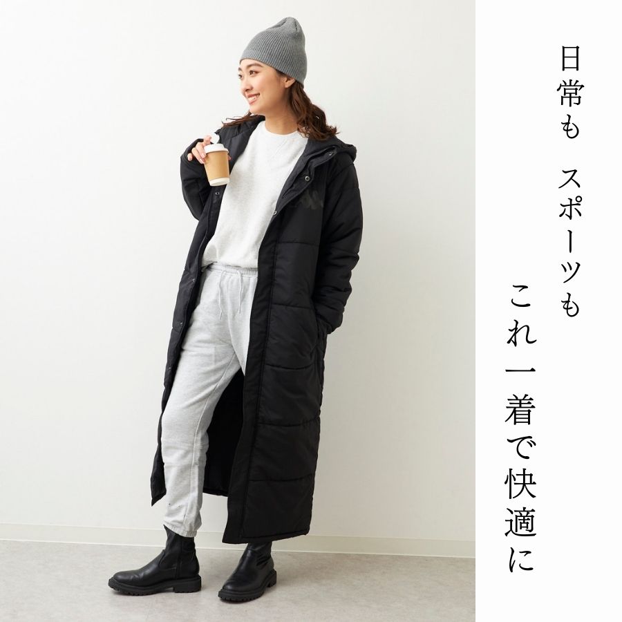 楽天市場】kappa レディスベンチコート ロングコート ブラック