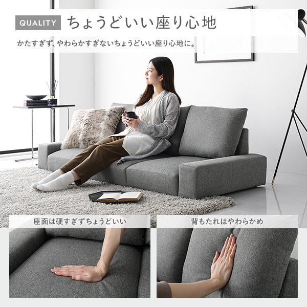 楽天市場】ローソファ フロアソファ 1人掛け グレー 幅74cm 1P