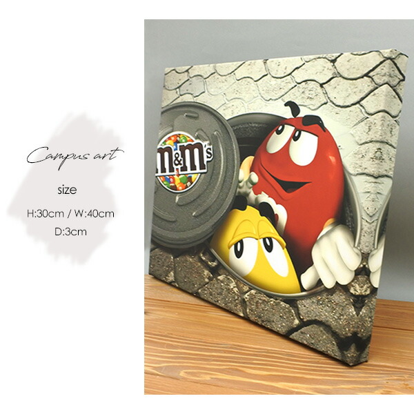 楽天市場】m&m's アートパネル エムアンドエムズ m&ms エムアンドエム