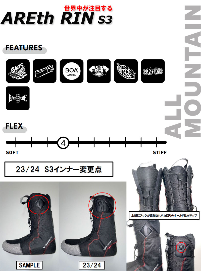 DEELUXE ARETH RIN S3 スノーボードブーツ 2024-2025年モデル DEELUXE