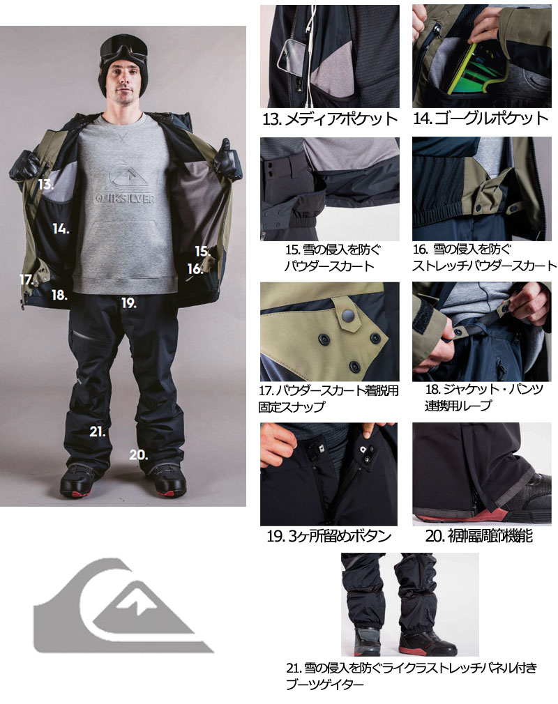 楽天市場】23-24 QUIKSILVER/クイックシルバー HIGHLINE PRO 3L GORE