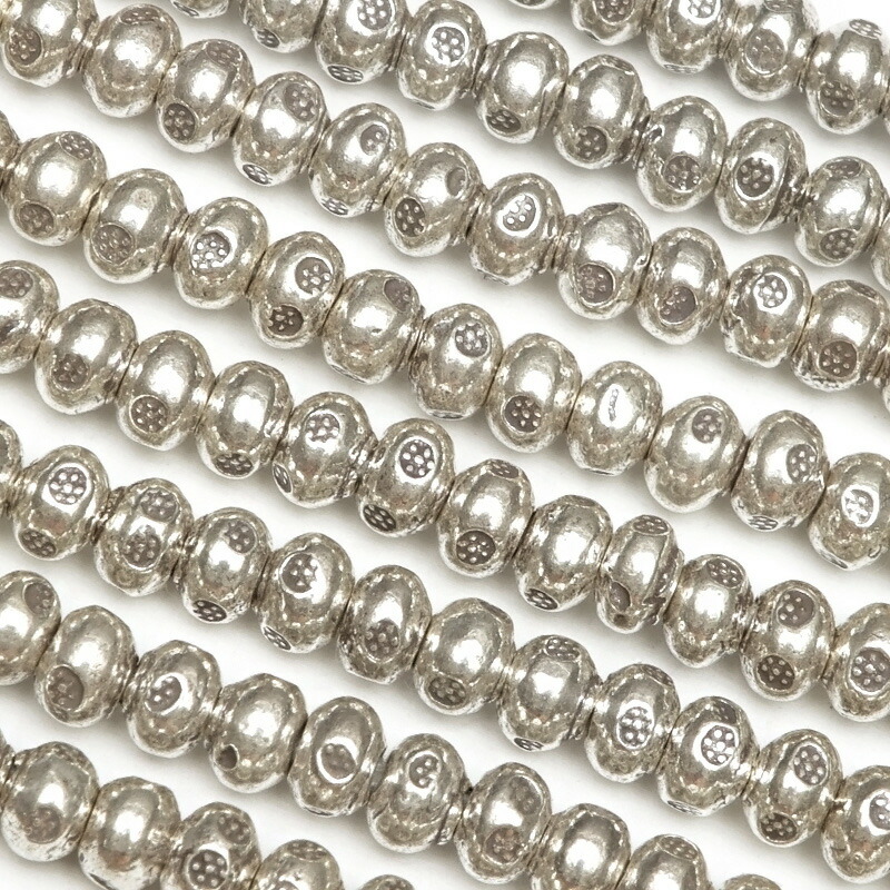 楽天市場】カレンシルバー ビーズ 3×2mm【1連販売】▽ シルバー950