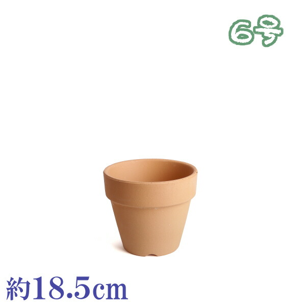 楽天市場】植物にやさしい 素焼鉢 BASIC 6号 18cm 三河焼 植木鉢 陶器