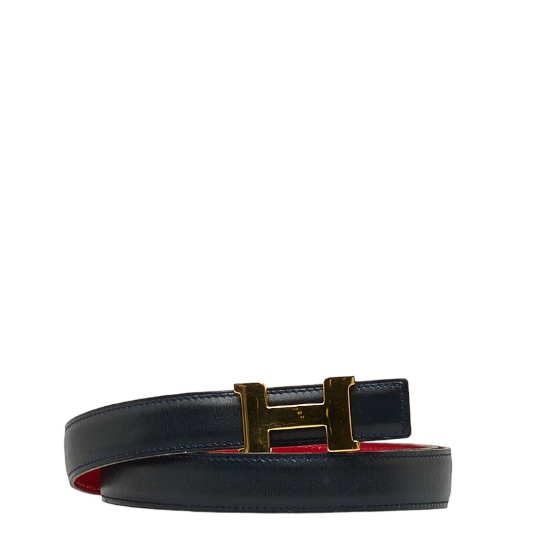 ネイビー エルメス ベルト コンスタンス ゴールド リバーシブル hermes