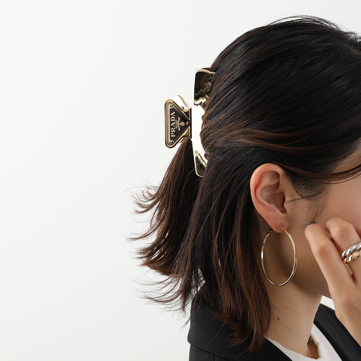 楽天市場】PRADA プラダ ヘアクリップ 1IF103 2BA6 レディース メタル