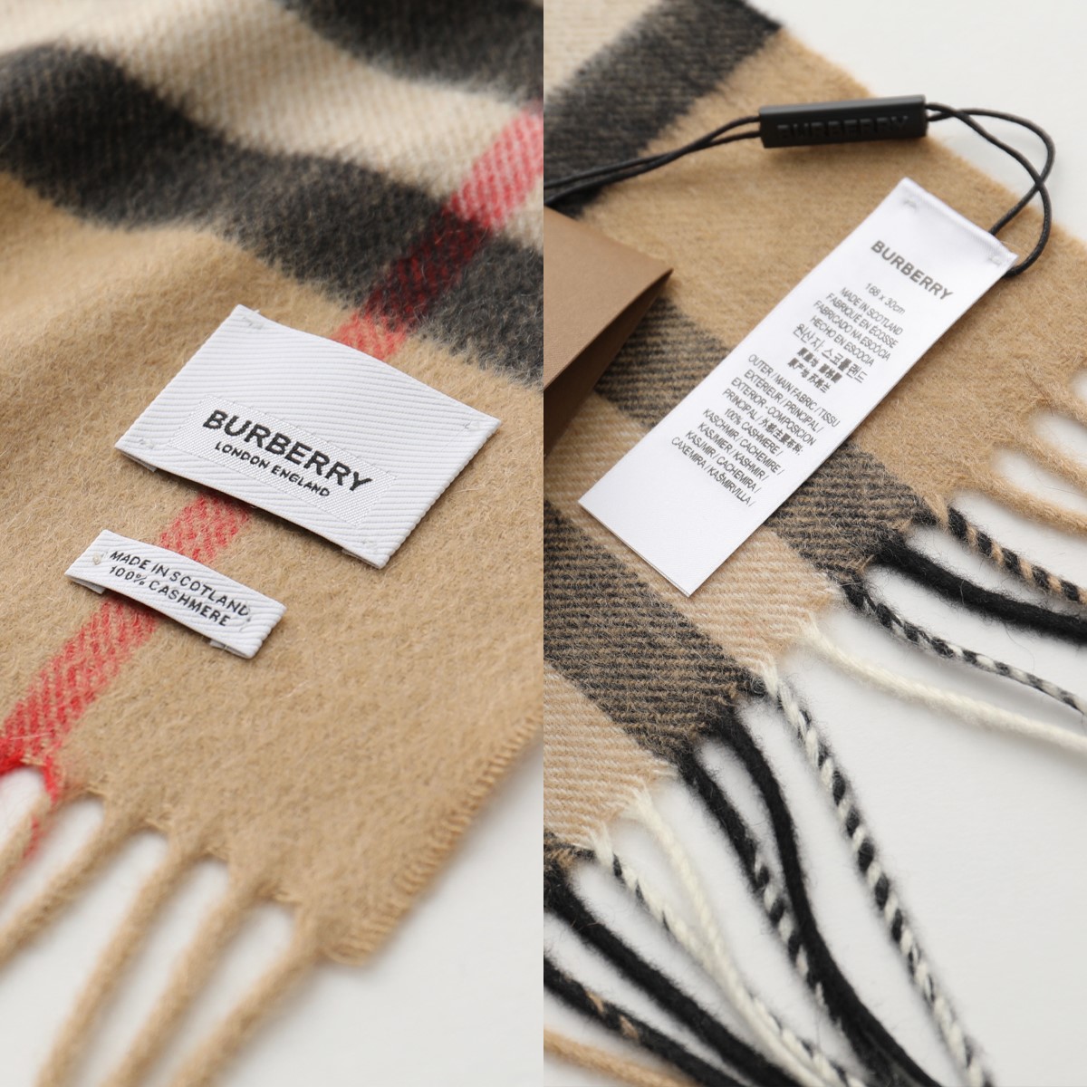 楽天市場】BURBERRY バーバリー マフラー チェック カシミアスカーフ