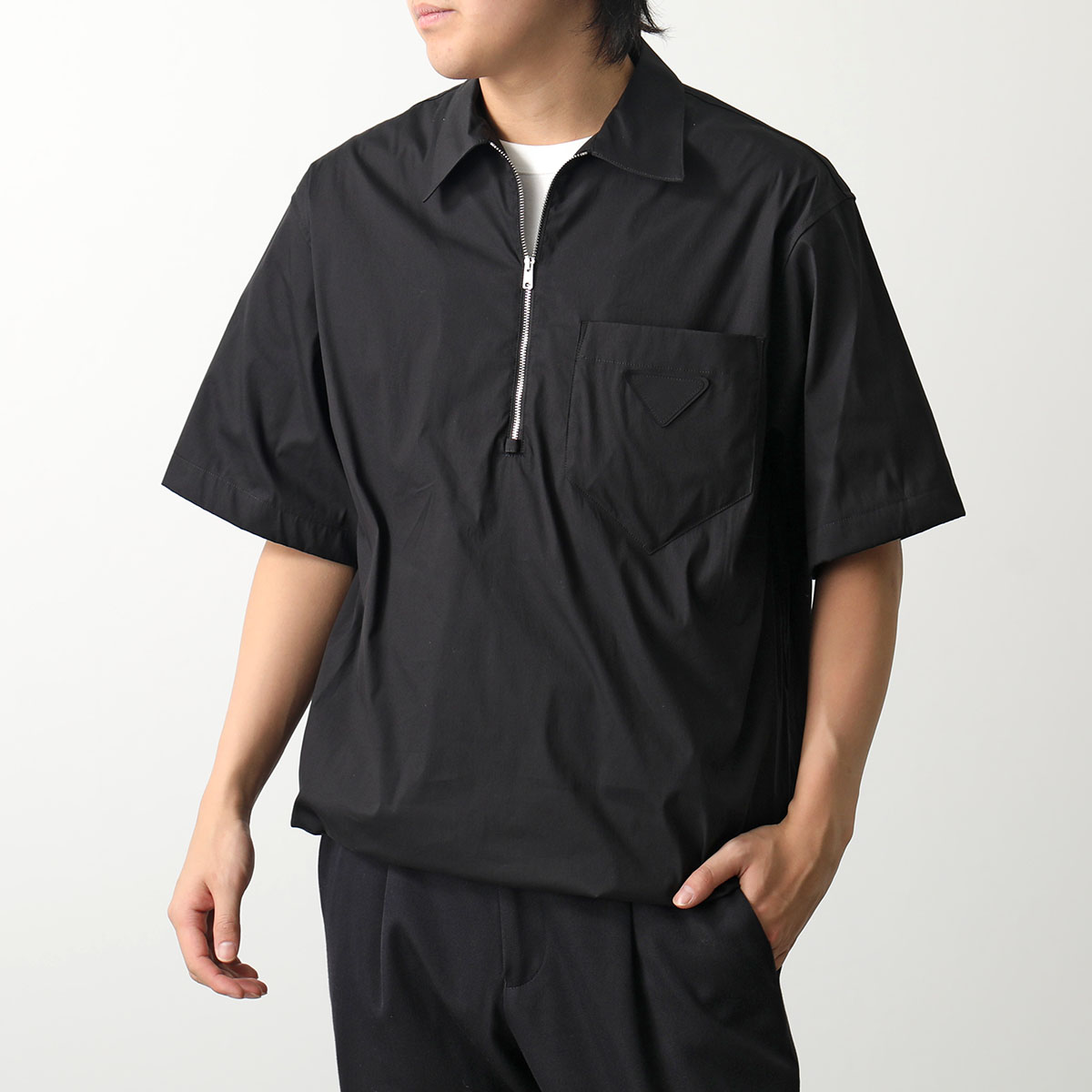 楽天市場】PRADA プラダ 半袖 シャツ SC763 10HT メンズ ハーフジップ