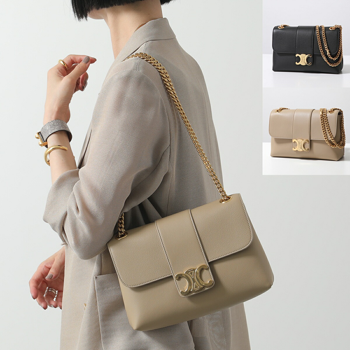 楽天市場】CELINE セリーヌ ショルダーバッグ Midium Victoire
