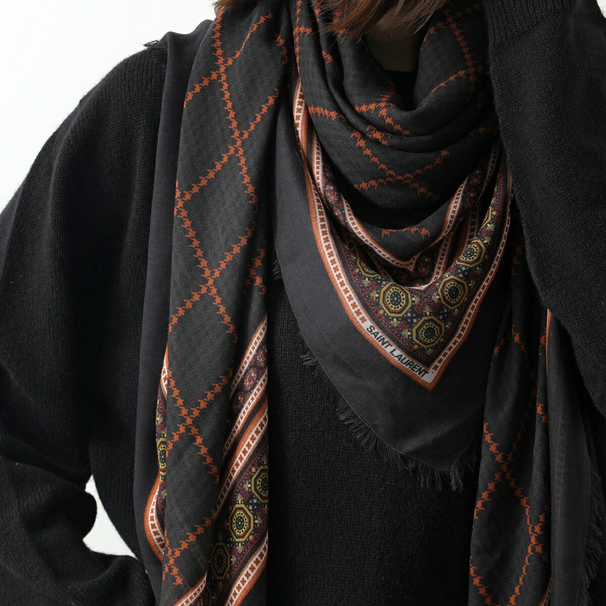 楽天市場】SAINT LAURENT サンローラン ストール FOULARD 715870 3YN00