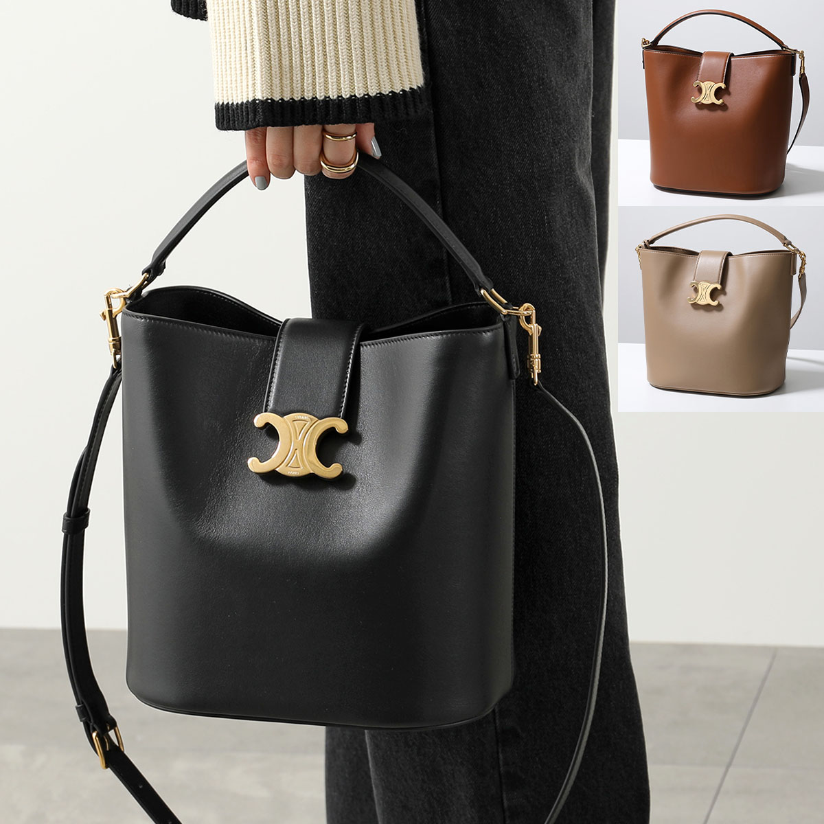 楽天市場】CELINE セリーヌ ハンドバッグ Medium Bucket Louise
