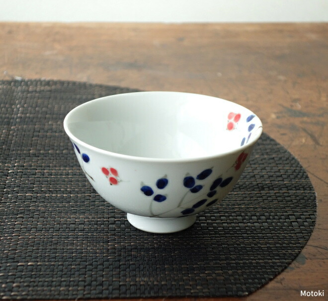 楽天市場】伊万里焼 南天文茶付（小）（飯碗）（ご飯茶碗） : 有田焼や心器