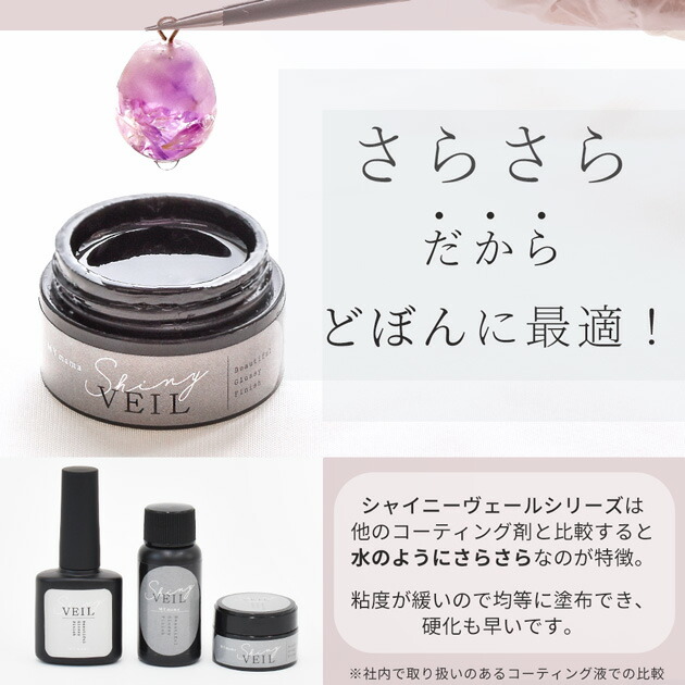 楽天市場】レジン コーティング液 シャイニーヴェール 詰め替え用 大