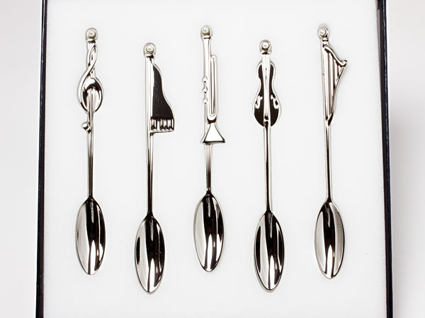 楽天市場】ミキモト 真珠の小粒付 楽器ティースプーン 5本セット spoon