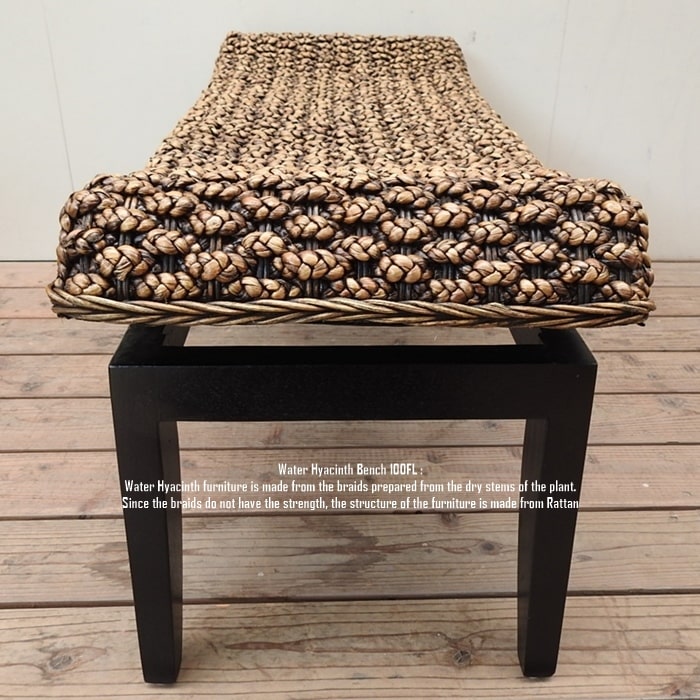 楽天市場】ウォーターヒヤシンス ベンチ 100cm FL DB アジアン家具