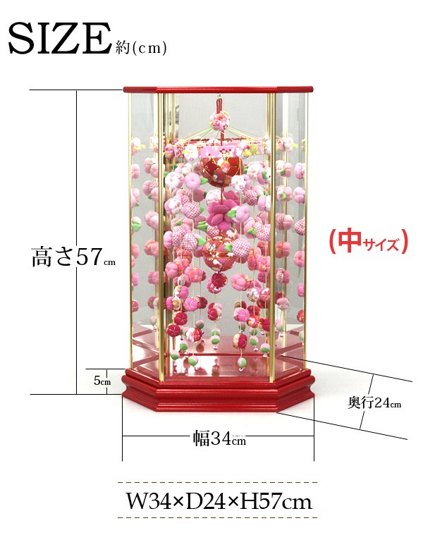 楽天市場】【エントリー最大P4倍＆クーポン有】六角ケース飾り 桃の