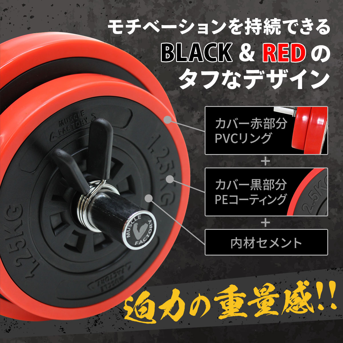 楽天市場】バーベル プレート 5kg 2個セット 重り 筋トレ ウエイト