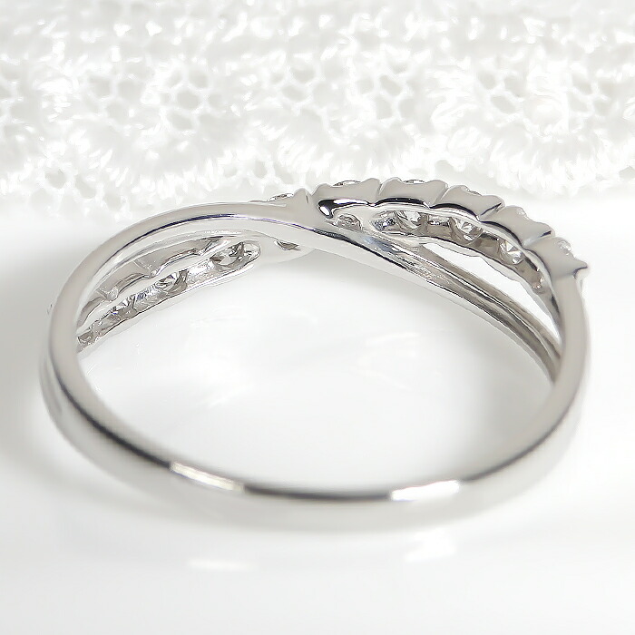 楽天市場】Pt900【0.30ct】クロス ダイヤモンド リング送料無料 代引