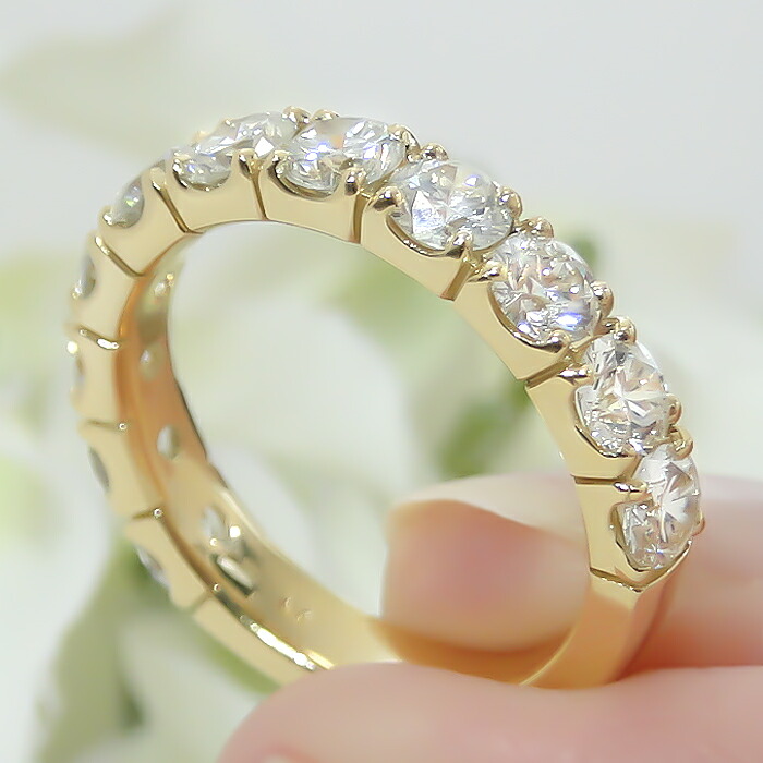 楽天市場】K18YG【2.0ct】 ダイヤモンド エタニティ リング送料無料